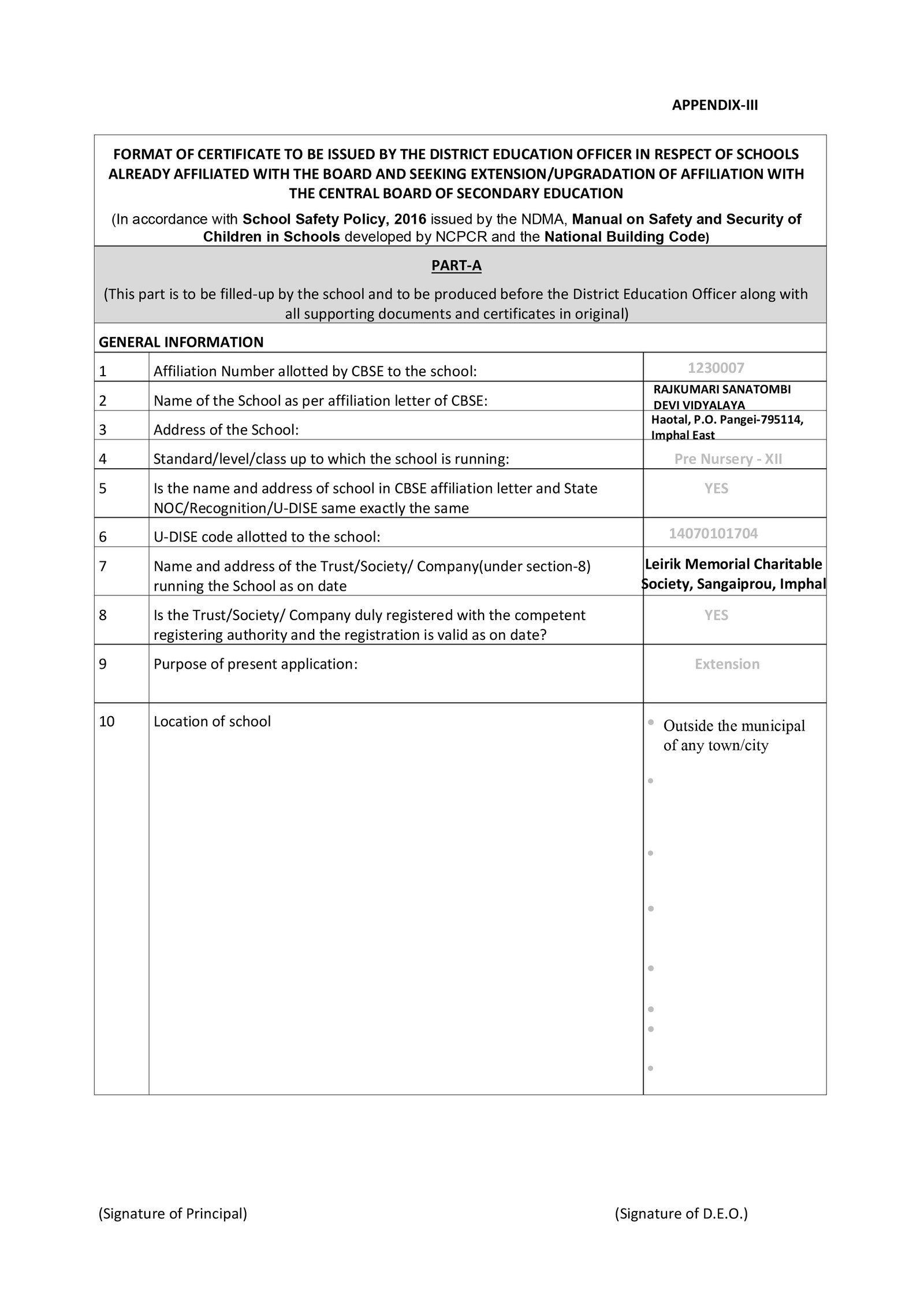 APPENDIX III Page 1